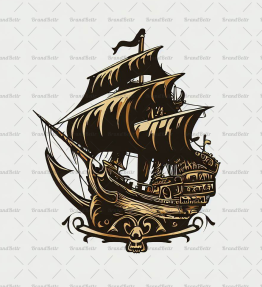 Antikes Piratenschiff